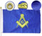 MIDLE Doppelseitige Freimaurer-Flagge, 91,4 x 152,4 cm, für den Außenbereich, besticktes Quadrat und Kompasse, Hausdekoration, Freimaurer-Drapeau-Banner, 91,4 x 152,4 cm, Hof-Geschenk