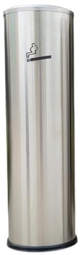 LNGCLTEZ Outdoor Floor Ashtray Simple Stainless Steel Cigarette Butt Column Ash Column Cigarette Butt Collector Cigarette Butt Trash Can Outdoor Ash Bucket,A