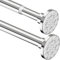 Tringle à rideau de douche extensible sans perçage - Extra longue - Pour salle de bain, chambre à coucher - Argenté (85-155 cm, Φ32 mm)