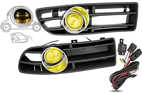 JIABAOCA Maßgeschneidert Nebelscheinwerferlampe für Bora MK4 1998-2004,Nebelscheinwerfer für Fahrlicht,Runde Nebelscheinwerfer für Autos Zubehör