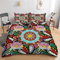 FamHarbor Retro Blumen Muster Bettwäsche 155x220 cm mit 2 Kissenbezug 80x80 cm, Soft Mikrofaser Teenager Bettbezug mit Reißverschluss, Bohème Muster Bettwaren & Bettwäsche, A3236