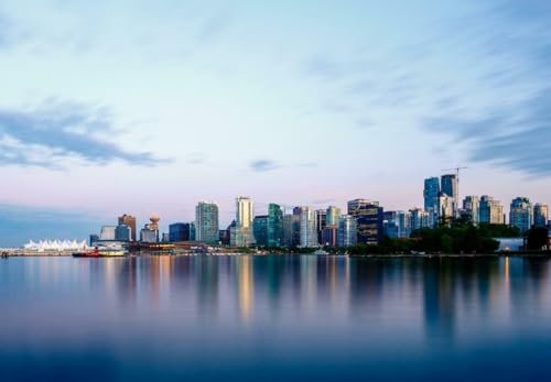 1000 piece Puzzle for Adults Jigsaw Puzzles VANCOUVER BRITISH COLUMBIA SKYLINE GLOSSY POSTER PICTURE PHOTO PRINT canada A097 Challenging Puzzles for Friends Family