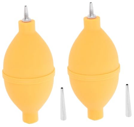 OSOLADY 2 Stück Staubreiniger Gebläse für Kameralinsen aus Silikon und Legierung Kompakt und Praktisch Reinigungstool für Fotografie und Tintenmalerei
