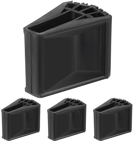 4 Stück Leiterfüße Rutschfeste, Gummi Leiterfüße Ersatz, Leiter Schutzkappen, Gummifüße für Leitern, Fußkappen Leiterschuhe, Leiterfußabdeckung für Teleskopleitern Fischgrätleitern