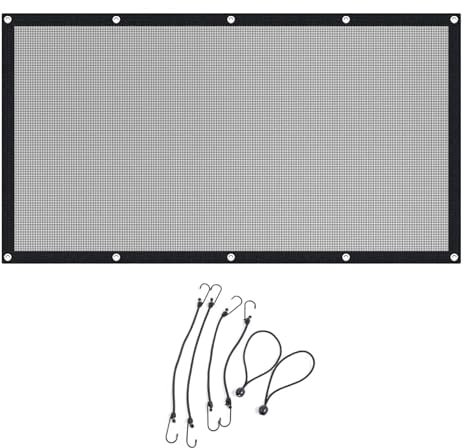 Generisch Cancelletto per cani auto nero 115 x 62 cm – Griglia divisoria bagagliaio cane in rete di nylon con 2 cinghie bagagli e 4 ganci, griglia di protezione auto per SUV e auto, rete di sicurezza