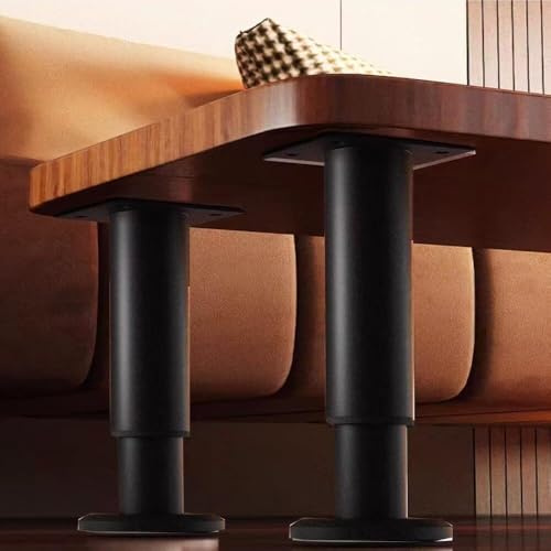 Verstellbare Beine, Möbelfüße Verstellbare Beine, Teleskop-Stützstange for Spülbecken-Möbelbeine, 2 Stück verstellbare Spülbeckenhalterung, Tischbein(Black,Height 42 76cm)