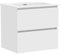 Baikal Mueble de Baño Klay. Mueble MONTADO. 2 Cajones Suspendido con Lavabo. Armario de Baño. Lavabo Ceramico. 70cm Blanco.