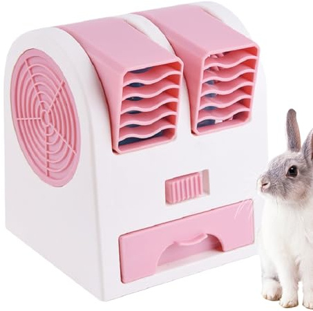 Dog Cage Fan - USB Rechargeable Silent Cooling Fan | Portable ABS Pet Cage Blower for Hamsters, Bunnies and Kittens - d