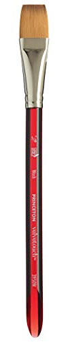 Princeton Velvetouch Artiste, Mixed-Media Brush for Acrylic, Watercolor & Oil, Series 3950 Wash Luxury Synthetic, Size 3/4