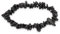 Lebensquelle Plus schwarzer Turmalin (Schörl) Splitterarmband | Handgefertigtes Elastisches Stretch Splitter Armband | Echter natürlicher Edelstein (Turmalin, schhwarz (Schörl))