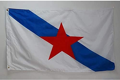 AZ FLAG - Bandera Galicia Estreleira - 150x90 cm - Bandera Independentista Gallega - Nacionalismo Gallego 100% Poliéster Con Ojales de Metal integrados - 110g