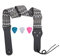 Rufun Gitarrengurt Retro Jacquard Weave Zubehör Einstellbare Länge für Basse E-Gitarre Akustische Gitarre, 3 Picks enthalten (Wellen Schwarz)