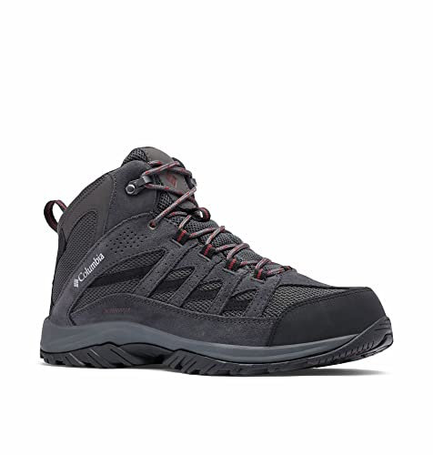 Columbia Crestwood Mid WP wasserdichte Wanderstiefel für Herren, Grau (Dark Grey x Deep Rust), 47 EU