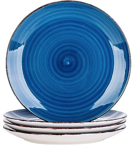 vancasso, Série Bella, 4 Pièces Assiette Plate à D?ner, Assiette Grande en Porcelaine