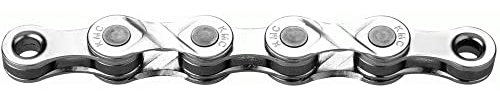KMC Unisex-Adult Fahrradkette e9 Silver, 9-Fach, 1/2 x11/128, 122 Glieder, Silber