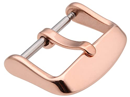 WOCCI 20mm Ersatzschnalle für Uhrenarmband, Großes Stiftloch (Roségold)