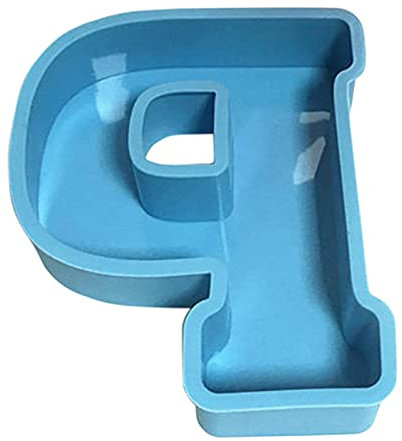 WENDAO Große Silikonform Buchstaben Nummer DIY alphanumerische Kuchenform aus Kristall Resin Gießharz Formen Rückwärts Silikon Alphabet Harz Gießform für Herstellung von Basteln (P)