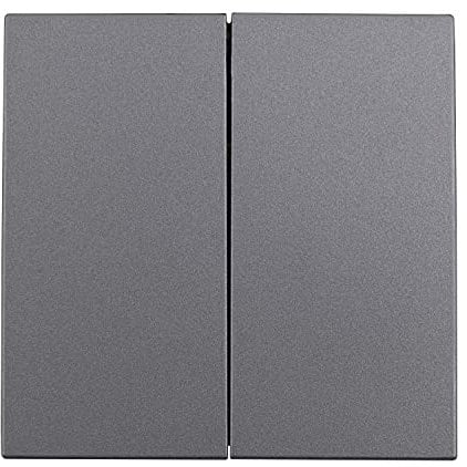 McPower Serien-Schalter | Shallow | 2-fach, 250V~/10A, Klemmanschluss, anthrazit matt, modernes Design