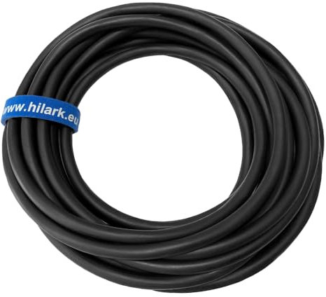Hilark - Cavo in gomma H07RN-F, 2 x 1 mm2, 25m, colore: Nero