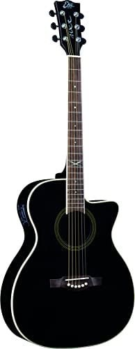 EKO GUITARS - NXT A100CE SEE THROUGH BLACK, Akustikgitarre Top aus Fichten, Bänder und Boden aus Mahagoni, Griffbrett aus South American Roupana, Dreadnought Cutaway, Farbe Schwarz