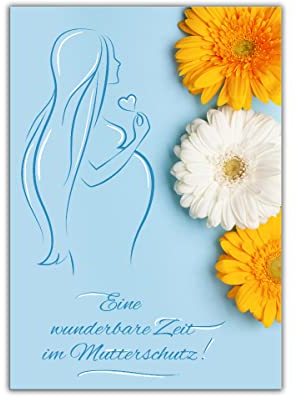 Junapack Abschiedskarte für Kollegin Mutterschutz mit Umschlag in XXL-Format A4 lüstige moderne Faltkarte für Mutterschutzurlaub