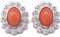 Coralli di Sardegna Orecchini Corallo Rosa 5x7mm Filigrana Argento Pallini