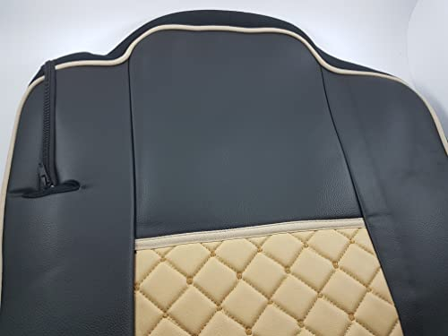 Satz Sitzbezüge 1+1 Beige Öko-Leder Schutzfolien Für LKW Actros 1842 Euro 6