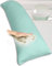 Traumreiter Seitenschläferkissen mit Bezug Baumwolle, Memory Foam Kissen Visco Gel Professional für Seitenschläfer, ca. 140x40 langes Lagerungskissen Erwachsene Side Sleeper Body Pillow (Mint grün)