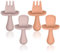 Vicloon Cuillere Bébé,4pcs Couverts Ergonomiques Bébé,Cuillère pour Bébé,Ideal Apprentissage Diversification Alimentaire,Auto-alimentation
