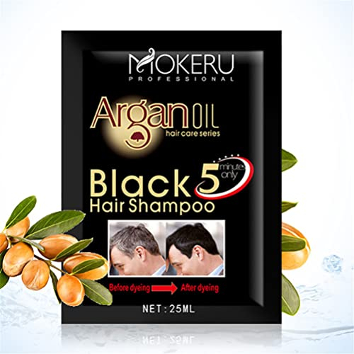 3pc/Lot Natural Herbal Long Lasting Permanent Black Hair Dye Shampoo Fastly Covering Grey White Hair Shampoo Black Hair Dye Shampoo 3 in 1 Women,Plant-Based Hair Color (4 PCS)