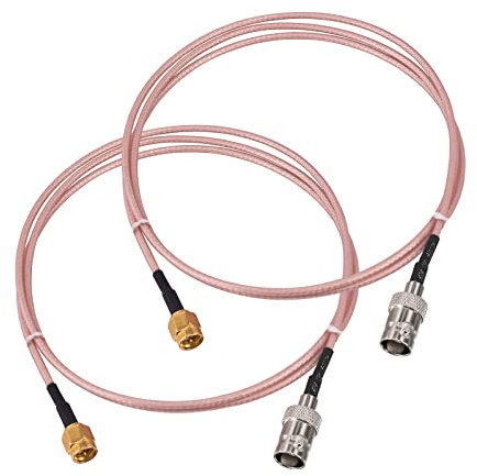 urcianow 2 pezzi SMA maschio a BNC femmina Cavo Coassiale RF da RG316 Kit Adattatore Cavo Coassiale da SMA a BNC 1M Antenna per apparecchiature SDR Radioamatore
