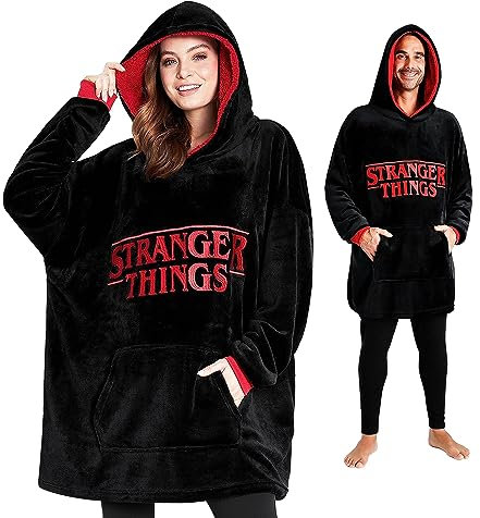 Stranger Things Übergroße Hoodie Decke Herren Damen und Teenager Jungen