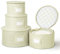 storageLAB China Storage Containers, Hard Shell Case with Felt Dividers for Charger Plates, and Dishes, Ideal for Kitchen Organization, Moving Supplies, and Fine China Storage - 4-Piece Set, Cream