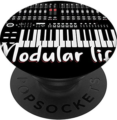 Modular Life DJ Pult Audio Musik Synth Nerd Synthesizer PopSockets mit austauschbarem PopGrip