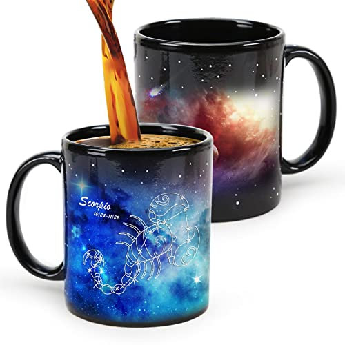 Skorpion Tasse, Sternbild Kaffeetasse, erhitztes Wasser Verfärbung,Zodiac Constellation Cup 11oz, magische Tassen.