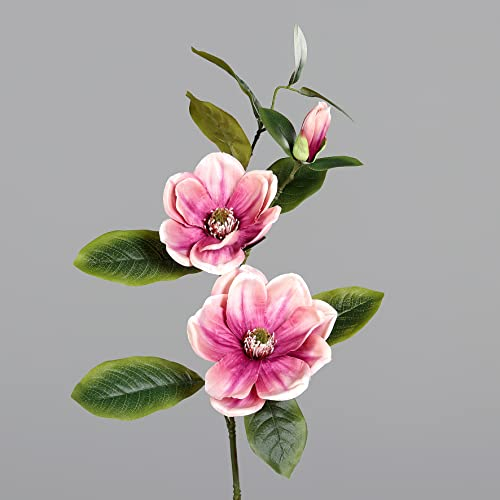 Seidenblumen Roß Magnolienzweig 82cm rosa DP Kunstblumen künstliche Blumen Magnolie Magnolia