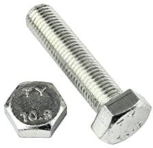 2 Stk Sechskantschraube DIN 961 M20x1,5x40 Feingewinde annähernd bis Kopf - Stahl verzinkt