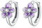 Bellitia Jewelry 925 Sterling Silber Damen Ohrringe mit Sakura Blumen Design, Ohrclips Mädchen Schmuck für Frauen