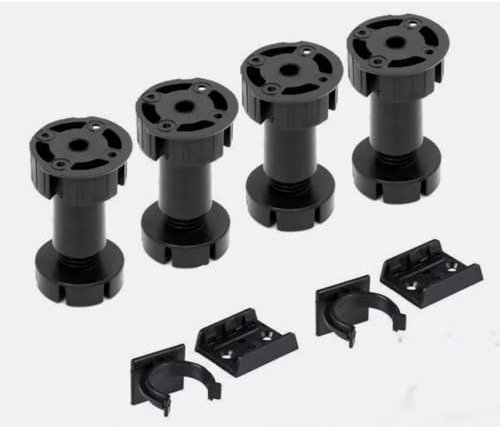 MonJar Lot de 4 pieds de meuble réglables en hauteur (7 cm, réglables de 6 à 8 cm)