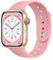 para Correa Apple Watch 44mm 40mm 45mm 41mm Series 9/8/7 iWatch se 6 5 4 3 42mm 38mm hombr/Mujer,Bracelet Silicona Deportiva Pulsera Apple Watch Ultra/2 49mm Band strap reloj,Rosa