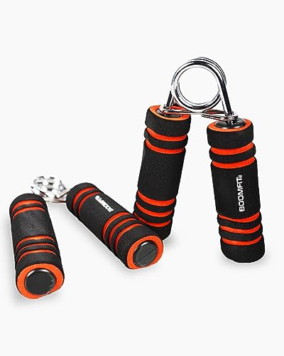 Hand Grip (Par) BOOMFIT – Fortalecedor de agarre de mano 10-15 kg – Mejora la fuerza de agarre manos y antebrazo – Ejercicio en casa y gimnasio para deportistas, escalada y rehabilitación