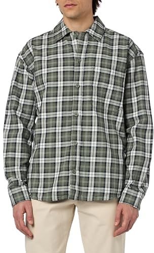 JACK & JONES Jcocollective Zac Surchemise à Carreaux Taille L Chemise à Manches Longues, Agave Vert, M Homme