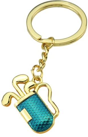 URFEDA Golf Schlüsselanhänger, Mini Golfschläger Ball Anhänger Metall Schlüsselbung Kreative Golfball Split Schlüsselring Tasche Anhänger Handtasche Charm Geschenk für Sportclubs Liebhaber