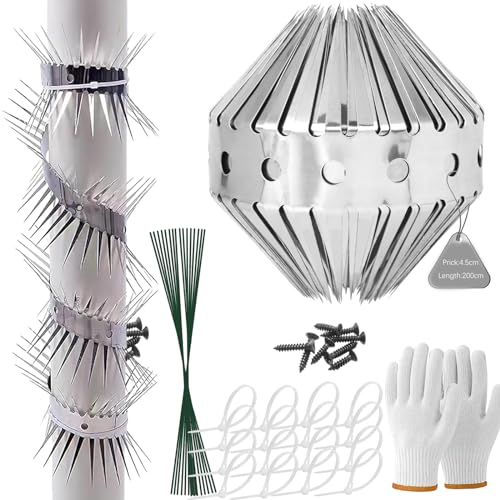 Gxlaihly Marderschutz Fallrohr, Marderschreck,Marten Repellent Belt,Wird in Hausrinnen und Bäumen verwendet, um Nerze, Ratten und Schlangen am Klettern zu hindern (200cm*5cm)