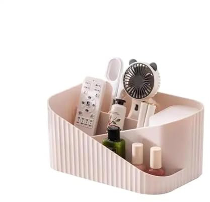 Heaven4you Cosmetic Organizer Makeup Box Case Holder Jewelry Storage Box Tray Bathroom Kitchen Pink