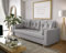 roe furniture Schlafsofa 232x90x88 cm - Sofa mit Schlaffunktion - Schlafcouch mit Bettkassen - Couch für Wohnzimmer - Kollektion SKANDI - Grau