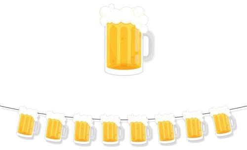 SENIURIS Bier Banner Dekorationen, Bier Streamer Becher Wimpel Flagge für Party Geburtstag Hochzeit und Party Supplies. (Bär)