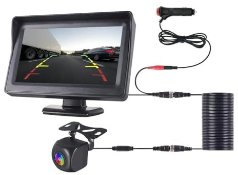 Einparkhilfe HD-Bildschirm Sternenlicht Nachtsicht wasserdichte Paving Überwachungskamera Parkplatz CCD Auto Rückfahrkamera Mit 4,3 Zoll Monitor Weitwinkel- Rückfahrkamera