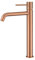 GALYON IMEX Einhebelmischer für Waschbecken, Serie Monza BDM039-3, Keramikkartusche Ø26 mm, Flexos 9,5 cm (3/8 Zoll), Roségold gebürstet