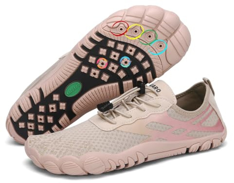 SAGUARO Chaussures Aquatiques Femmes Hommes Séchage Rapide Barefoot Chaussure de Plage deau pour Mer Piscine Surf Nautiques Riviere Baignade Kaki,GR.40